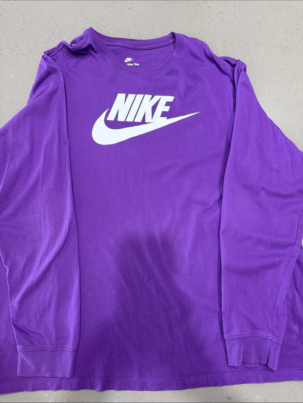 Nike Purple Long-Sleeve Logo Shirt
